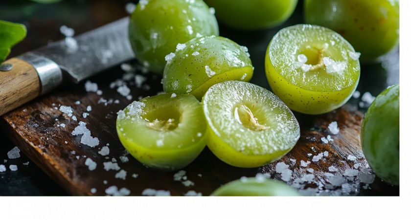 Зелёная алыча с солью: новая закуска, которая затмит любые солёные огурцы Зелёная алыча с солью: новая закуска, которая затмит любые солёные огурцы